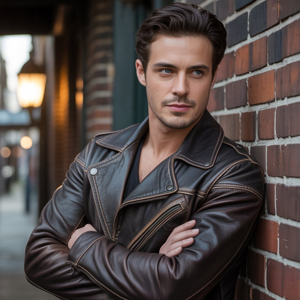 Real crafted leather jacket