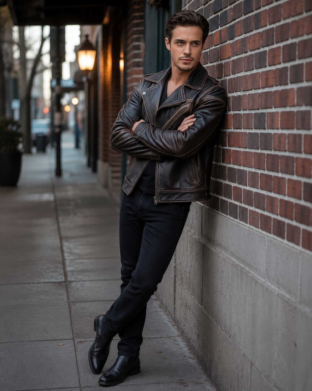 Real crafted leather jacket
