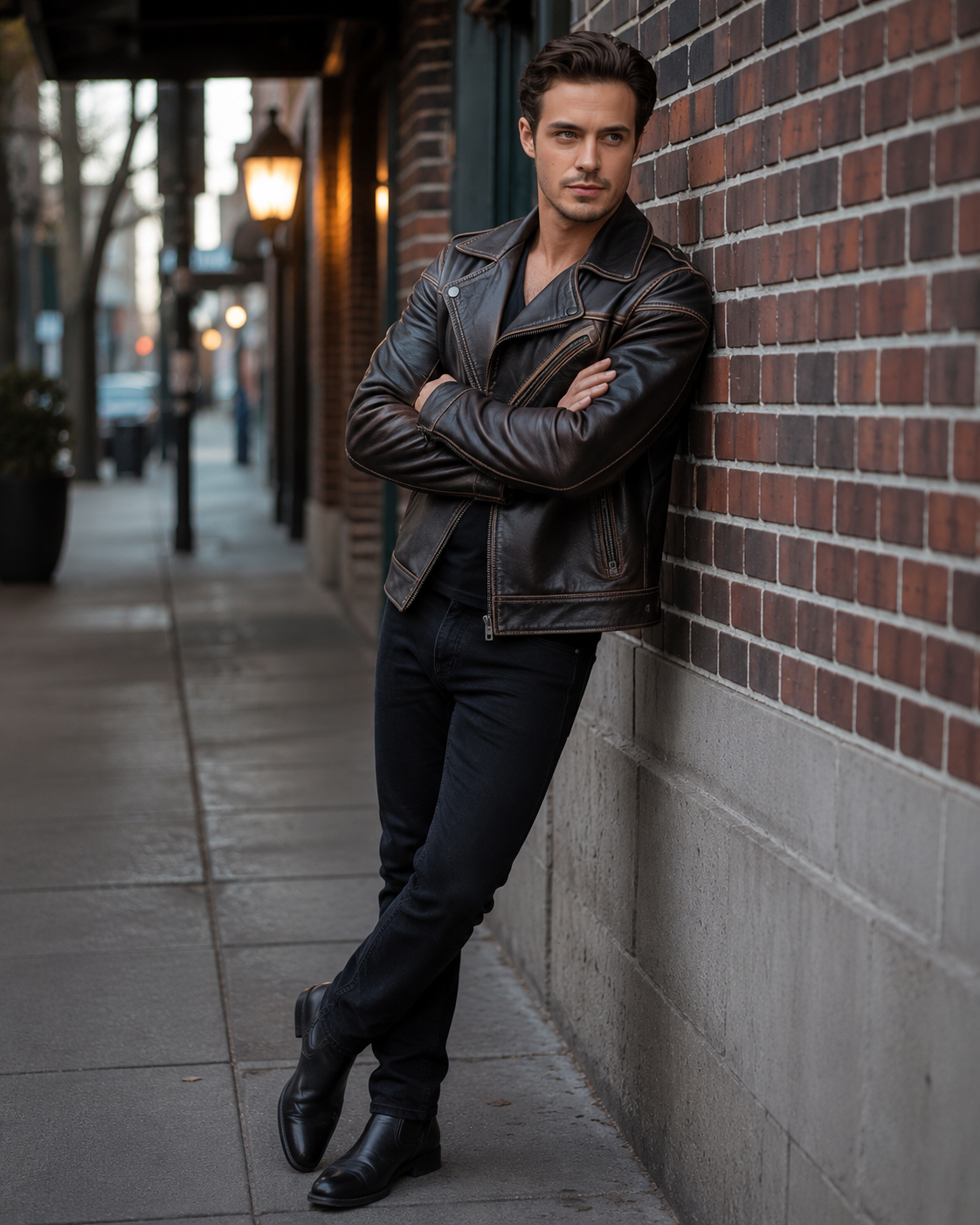 Real crafted leather jacket