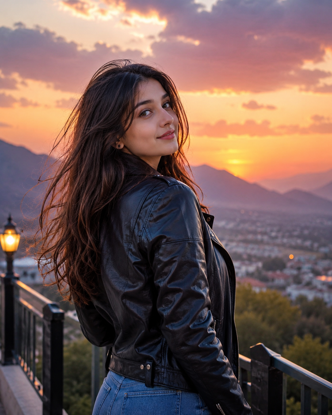 Luna Classic Black Leather Moto Jacket