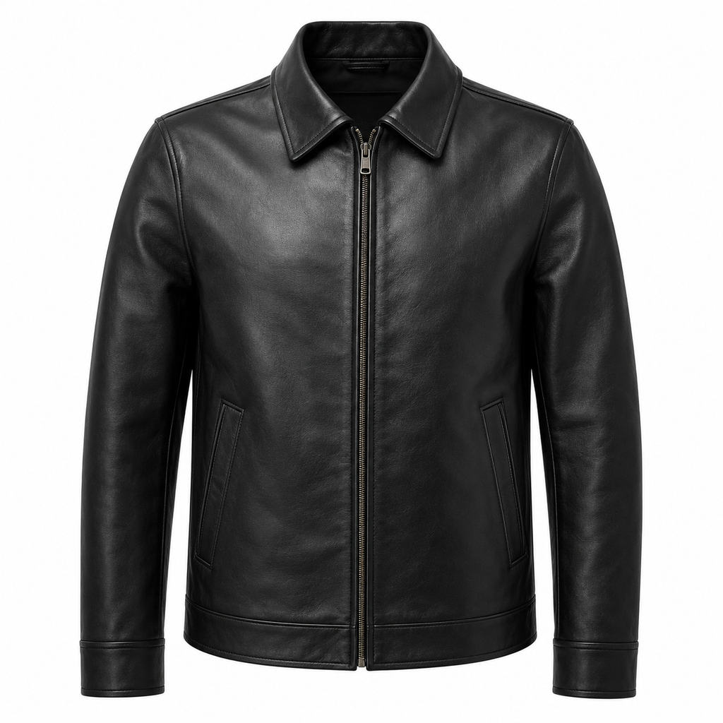 Men's Classic Black Leather Jacket
