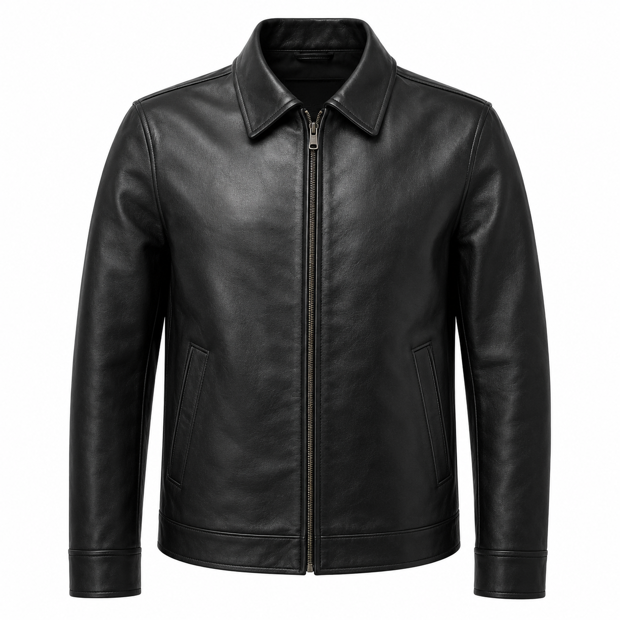 Men's Classic Black Leather Jacket