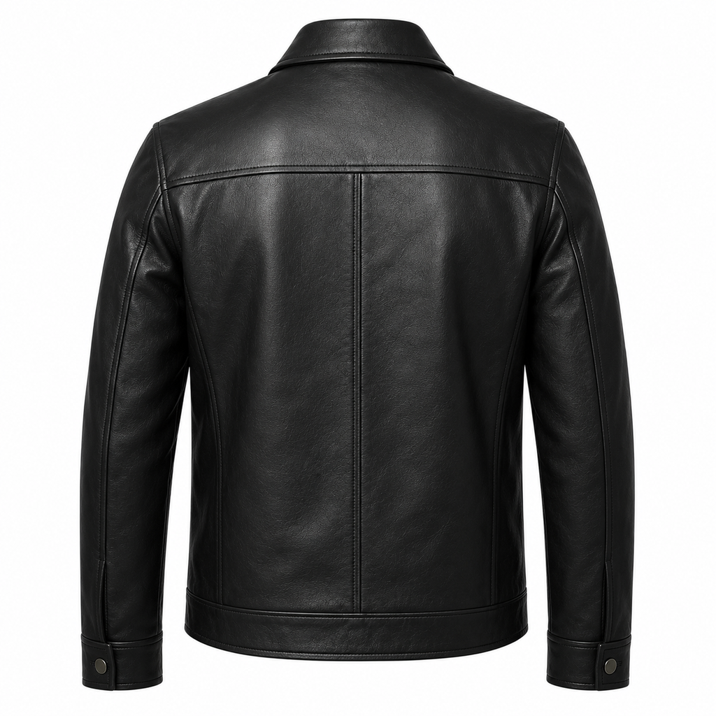 Men's Classic Black Leather Jacket